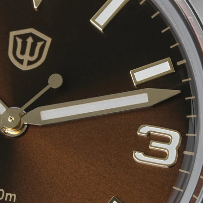 Relógio Watchdives WD1016 V3 37mm com movimento VH31 Sweep em aço inoxidável, safira de luxo, impermeável 100m, relógio para homem com caixa de oferta