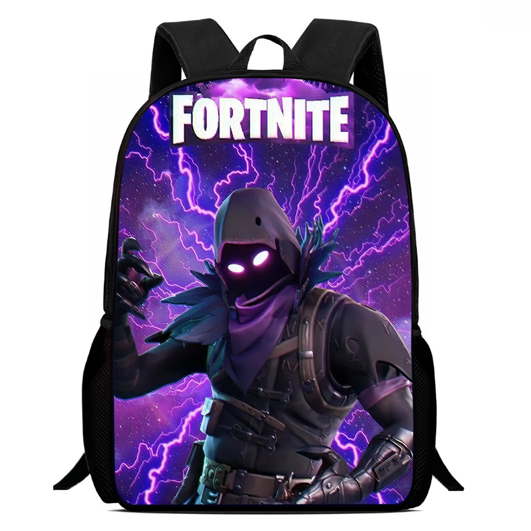 Mochila Escolar Fortnite de 15 Polegadas com Desenho Animado para Crianças, Meninos e Meninas, Mochila Leve com Estampado de Jogo, Grande, Adequada para Idades dos 5 aos 8 Anos
