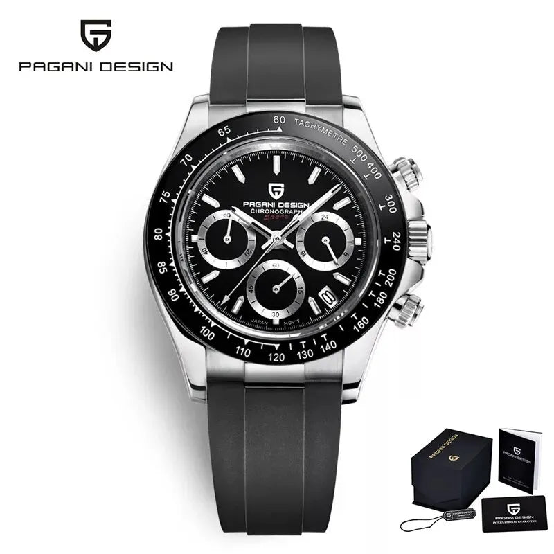 PAGANI DESIGN – Nouvelle montre pour homme, modèle de luxe à quartz en or rose, chronographe sportif étanche jusqu'à 100 m