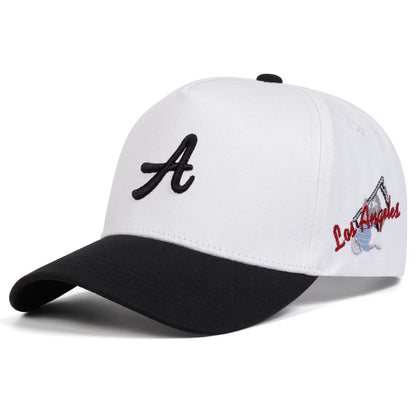 Unisex-Baseballmützen mit „A“-Buchstaben-Seitenaufdruck und Los-Angeles-Stickerei – für Frühling und Herbst, Outdoor, verstellbar, Freizeitmützen, Sonnenschutzmützen, Sportmützen