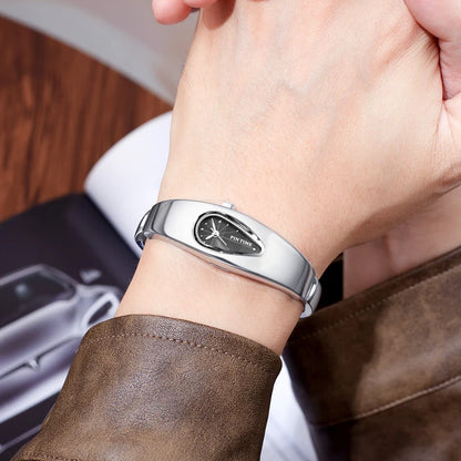 y2k watch shaped teardrop bracelet watch female couple light luxury senior sense of antique wind Gift Ladies' Quartz Wristwatch
