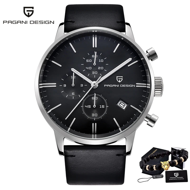 PAGANI DESIGN New 2720K Men Watch VK67 Quartz Wristwatch Multi functional Chronograph Sapphire Glass Waterproof Clock Watch Gift