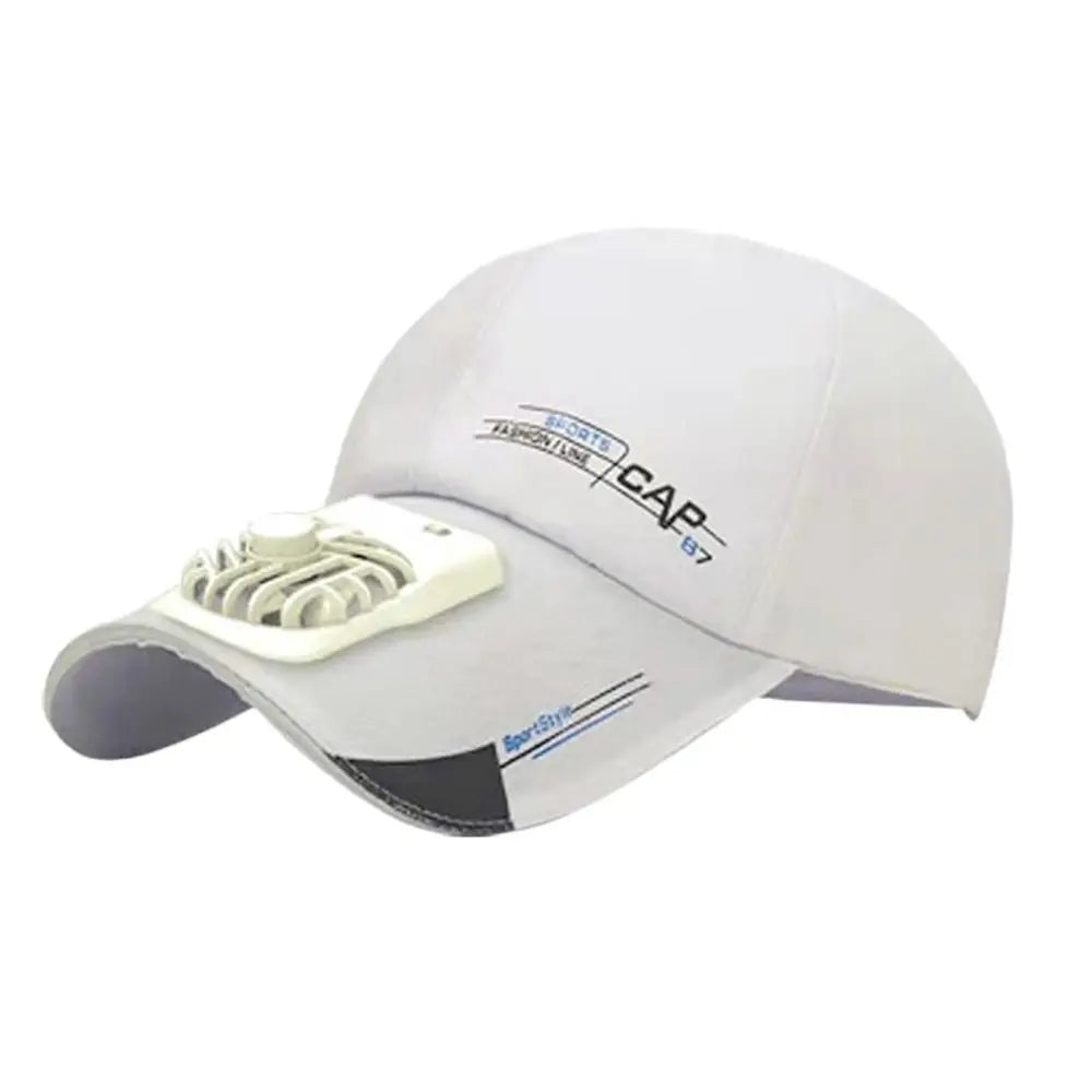 Kasket med ventilator Sommer USB-opladelig køleventilator Baseballkasket Udendørs golf solbeskyttelse 2 hastigheder Justerbar kasket med skygge Vandrekasket med ventilator