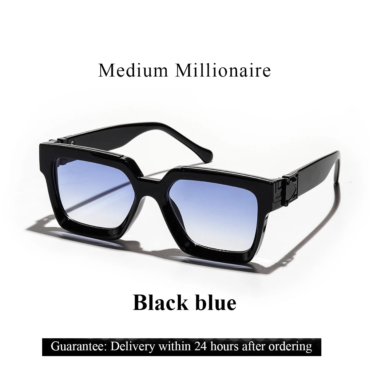 Ruiao Retro Black Millionaire Shades Luxury Sunglasses 2026 For Men Designer Famous Brand Square Sun Glasses Man Women Sunglass