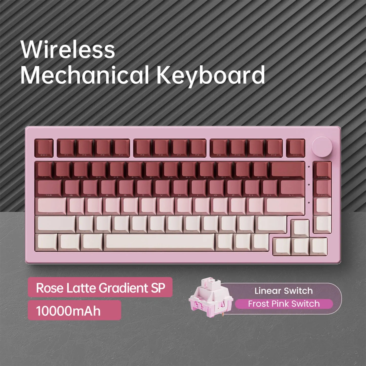 Akko 5075 V3 75% Mechanical Keyboard 8000/10000mAh 2.4GHz Wireless/Wired Type-C/BT 5.0 Hot Swap RGB Gasket for Gaming Typing
