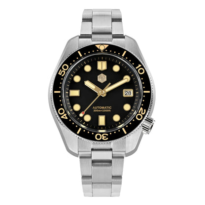 San Martin Design 44mm Men Diver Watch MM300 Sport Steel Vintage NH35 Automatic Mechanical Sapphire Waterproof 300M Lum SN0087