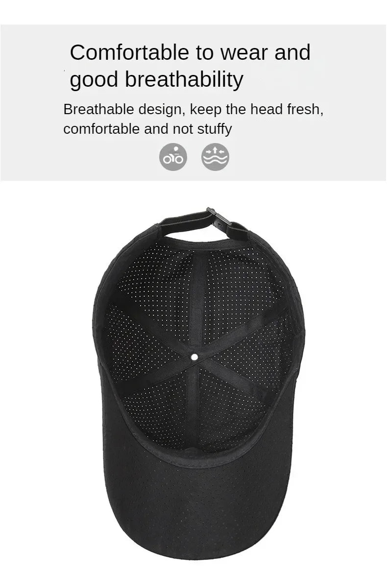 Summer Breathable Mesh Quick Drying Men Women's Baseball Cap Outdoor Sports Travel Fishing Climbing Cycling Runnning Hat