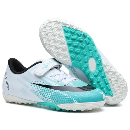 Personality Stylish And Comfortable Boys Girls Training Game Sneakers Indoor Outdoor Lawn Youth Student Soccer Shoes 29-39#