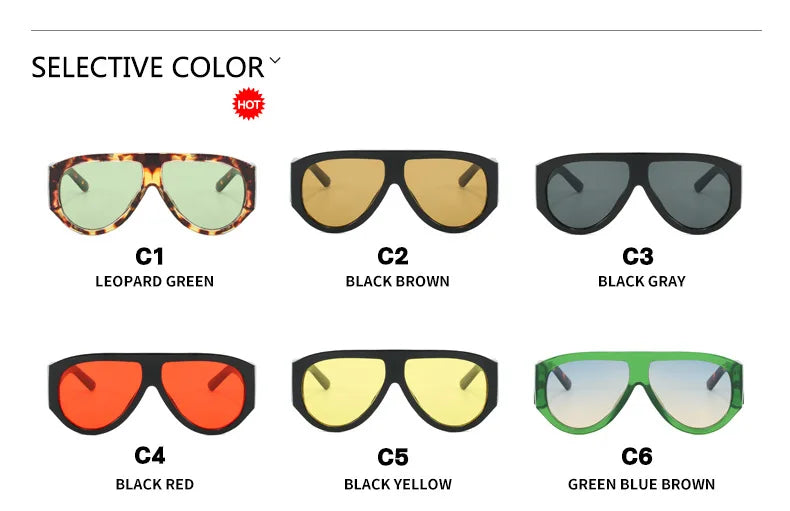 Luxury Pilot Oversized Sunglasses Women Brand Designer Big Frame Gradient Sun Glasses Fashion Goggle Shades Oculos De Sol