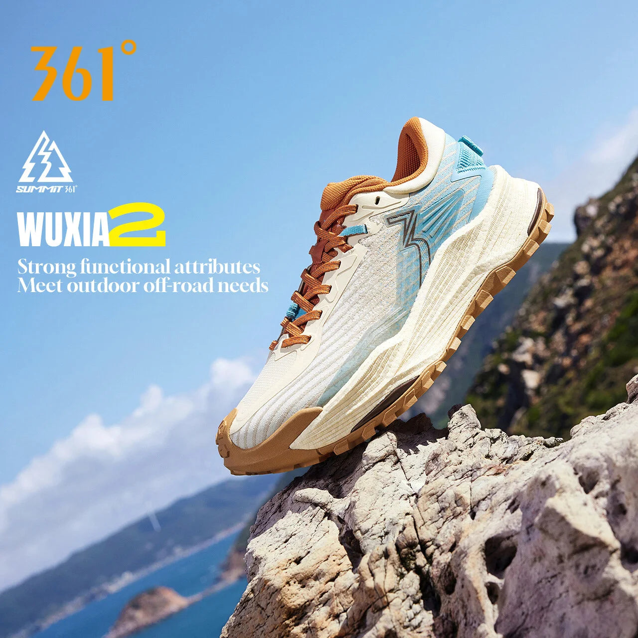 361 Degrees WUXIA 2.0 leichter, weicher, luftiger, reaktionsfreudiger, rutschfester, vielseitiger Outdoor-Wanderschuh für Herren 672542201