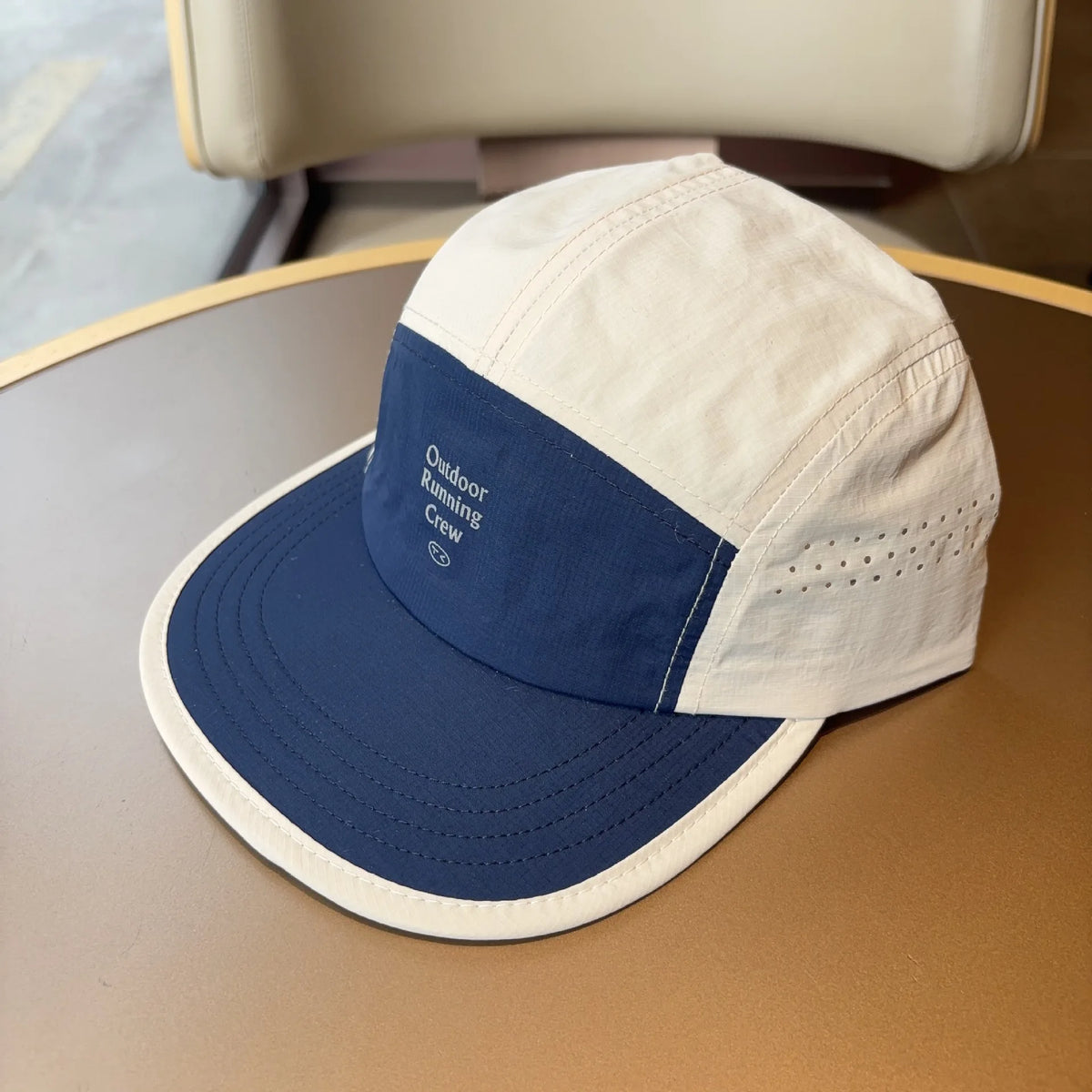 5-panels löparkeps för män och kvinnor, lätt, snabbtorkande nylonkeps för utomhussport, andningsbar, baseballkeps med platt skärm