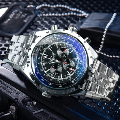 JARAGAR 212 Orologio meccanico automatico da uomo, modello business di lusso con calendario settimanale, orologio da uomo, regalo premium, Reloj Hombre