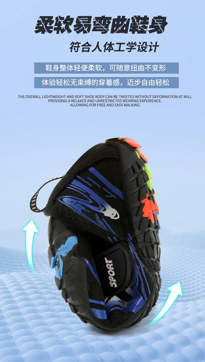 NOWE dziecięce buty plażowe do szybkiego nurkowania dla chłopców i dziewczynek Qianjiang, buty do pływania, buty na podłogę do fitnessu w pomieszczeniach, buty łazienkowe 29-38#