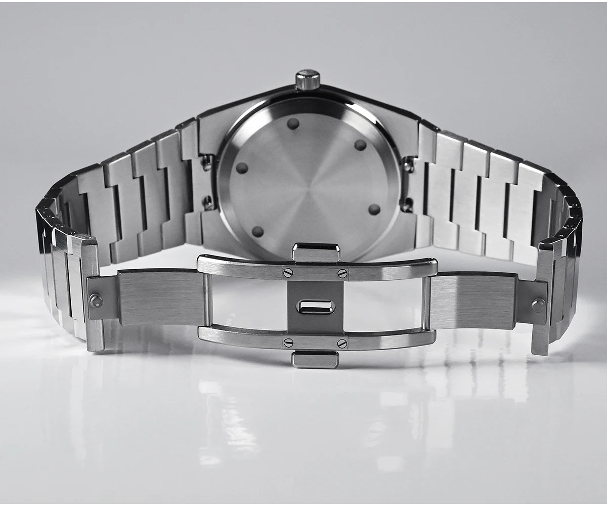 Relógio clássico de homem San Martin 40mm Miyota 9015, relógio de pulso mecânico automático de luxo elegante com bracelete de desengate rápido SN0023