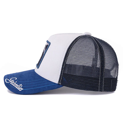 Hot Sale Unisex Trucker Hat Grizzlies Pattern Patch Design Suede Sun Hat Summer Animal Baseball Cap For Men Women ﻿