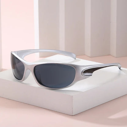 New Punk Y2K Sunglasses Women Goggle Luxury Brand Wrap Square Sun Glasses 2000'S Shades Eyewear UV400 Female Designer Eyeglasses