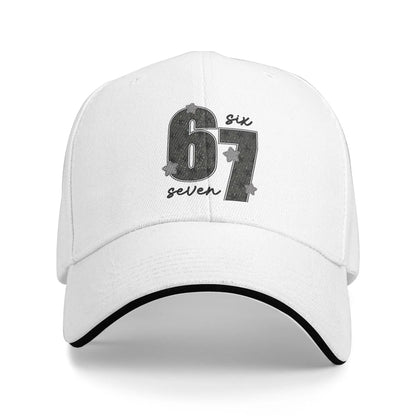 67 Six Seven 6-7 Baseballkeps Populär Steal Brainrot Gaming Meme Sandwich Caps Män Kvinnor Andningsbar Dad Hat Utomhus