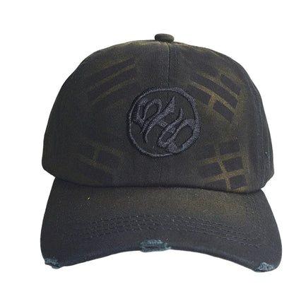 Kpop Embroidered Vintage Washed Baseball Cap Mens Womens Retro Distressed Cotton Dad Hat Streetwear Adjustable Snapback