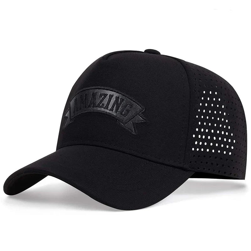 Czapki baseballowe unisex z niesamowitym haftem literowym – wiosna/lato, na świeżym powietrzu, z regulacją, czapki codzienne, czapki chroniące przed słońcem