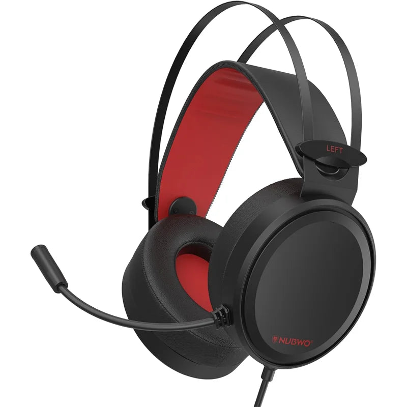 Casques de jeu NUBWO, casques de jeu filaires stéréo avec micro à suppression du bruit, casques de jeu sur les oreilles pour PS4/PS5/Xbox One