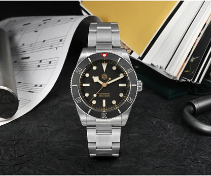 San Martin New 37mm BB54 Vintage Diver Watch ST2130 Automatic Mechanical Men Wristwatch Sapphire Luminous Waterproof 200m SN0138