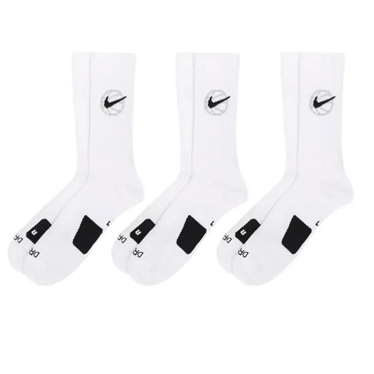 Nike EVERYDAY CREW: Tyylikkäät, mukavat, luistamattomat ja kestävät unisex-koripallosukat (3 kpl) DA2123-100