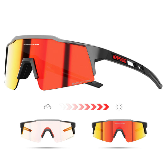 Kapvoe Photochromic Cycling Sunglasses Men Glasses Fashion Mountain Bicycle Outdoor Road Riding Goggles Eyewear Sports MTB Bike