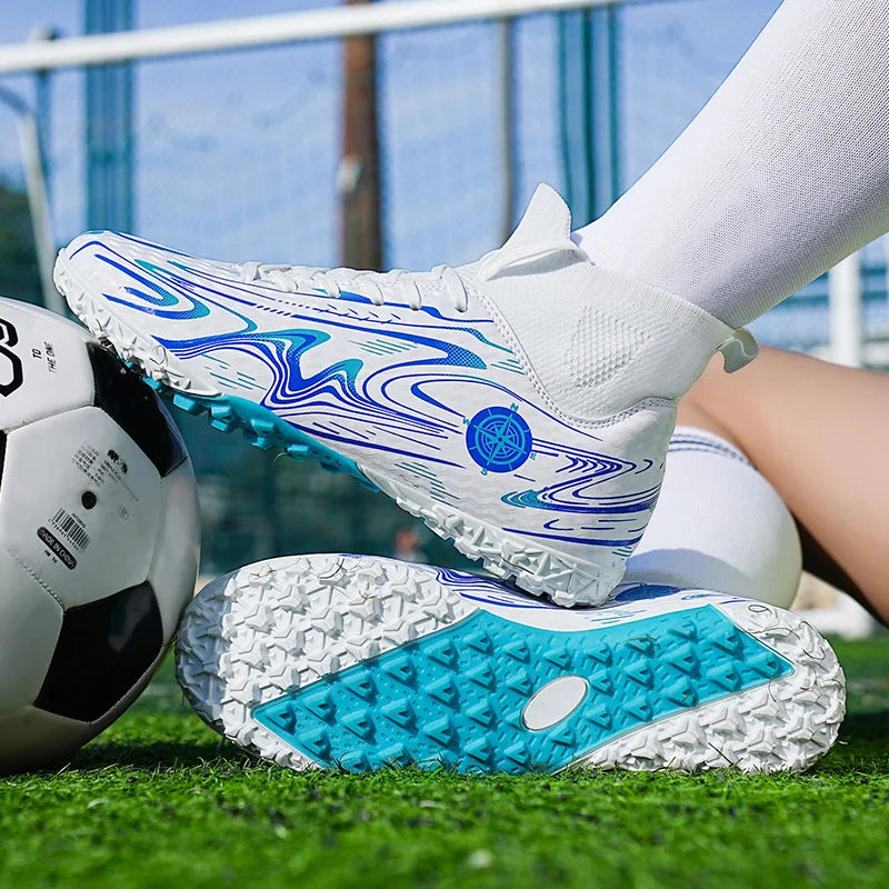 Chaussures de football professionnelles antidérapantes pour enfants, chaussures de sport d'extérieur pour garçons, baskets de futsal pour matchs et entraînements