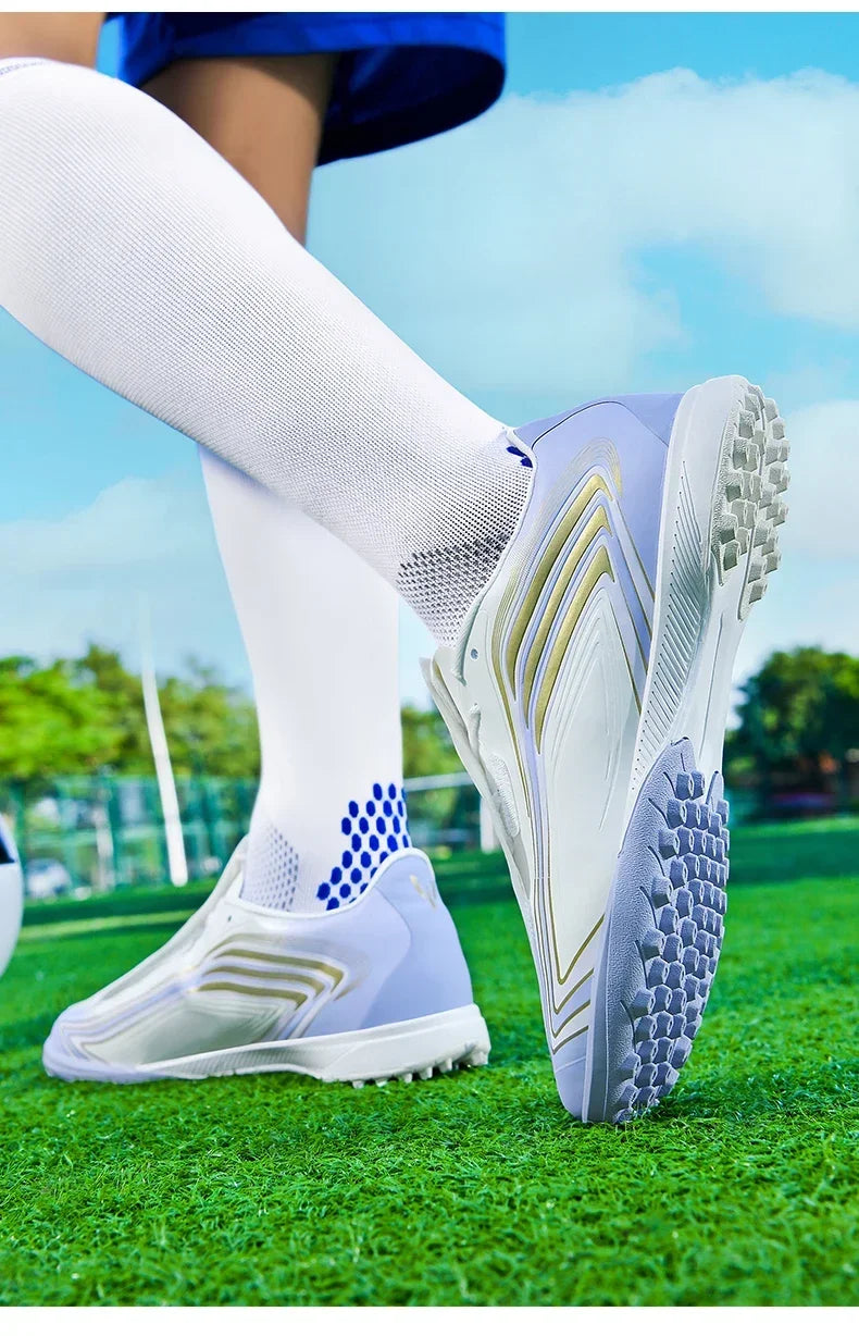 Nouvelles chaussures de football pour hommes, baskets de futsal, crampons, chaussures de football, pour terrain en herbe, montantes, pour l'extérieur, antidérapantes, pour l'intérieur, haute qualité, meilleures ventes
