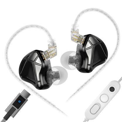 KZ Axas Gaming Earbuds Wired IEM HiFi Bass Headphones with Microphone, FPS Gaming Earphones, KZ Axas In-Ear Monitor Earbuds for PC Mobile & Console Gaming