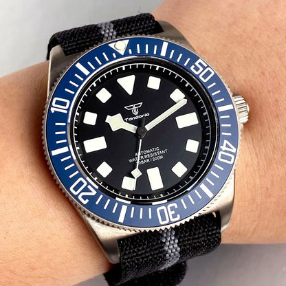 Titanium Case Tandorio 42mm Retro FXD NH35 PT5000 Mechanical Men Watch Sapphire 200M Diver Watches Luminous Montres hommes