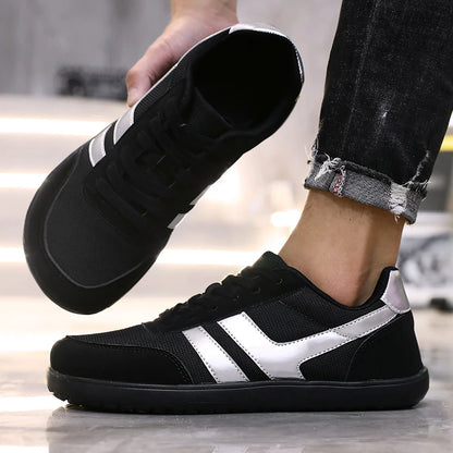 Pánské tenisky s širokou špičkou Barefoot Shoes, minimalistické, prodyšné a pohodlné boty na venkovní chůzi, sportovní ležérní modré boty 2025