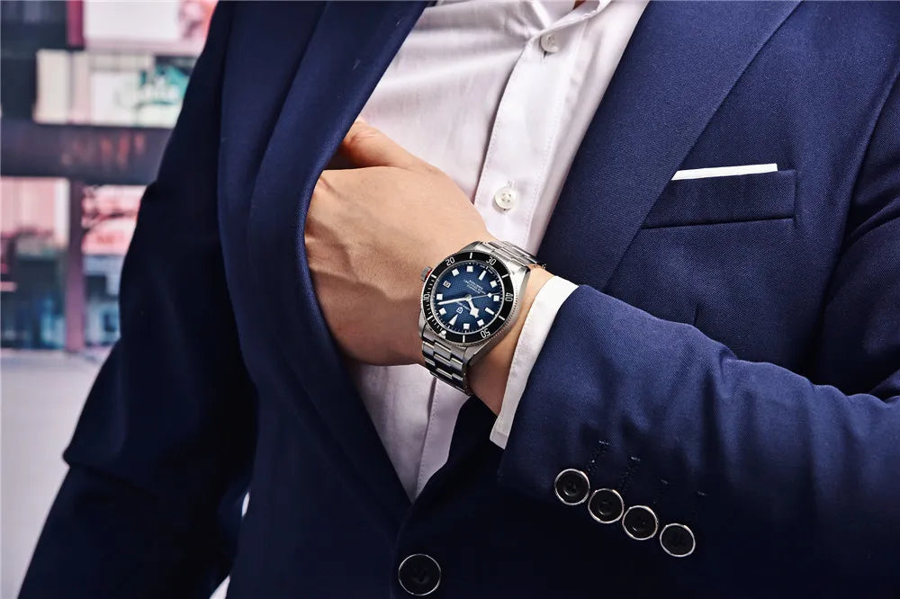 Montre automatique pour homme PAGANI DESIGN – Modèle de luxe type BB58, montre-bracelet mécanique, sportive, en acier inoxydable et étanche