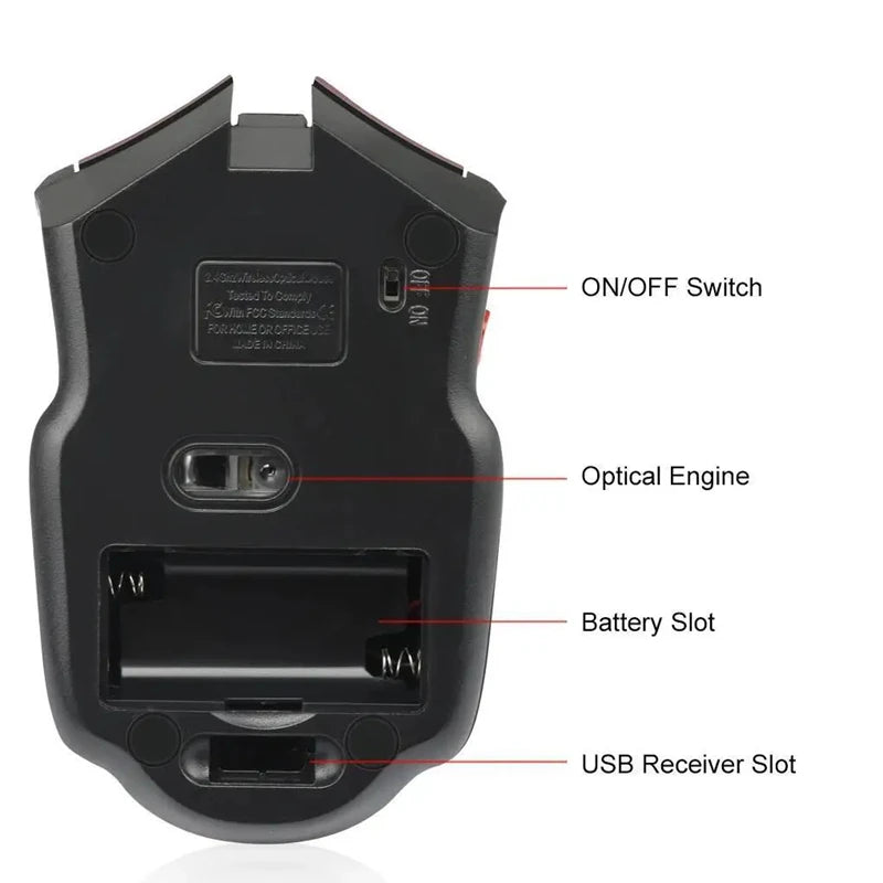 Lenovo 2.4G Wireless Mouse 1600DPI Optical Mouse Gamer for Computer Wireless Mice with USB Receiver for PC Laptop Accessories