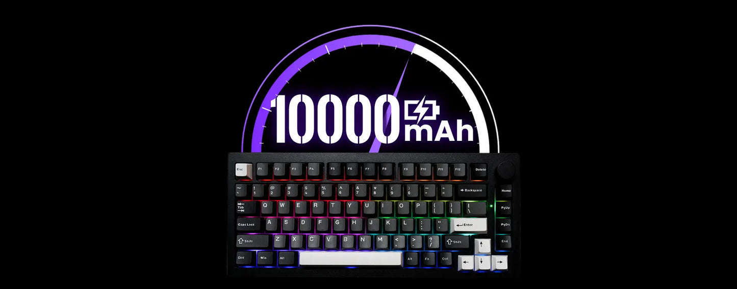Akko 5075 V3 75% Mechanical Keyboard 8000/10000mAh 2.4GHz Wireless/Wired Type-C/BT 5.0 Hot Swap RGB Gasket for Gaming Typing