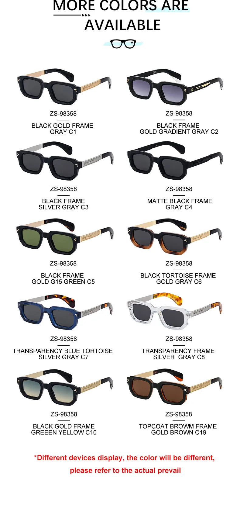 Polarized Square Punk Sunglasses Men 2026 Luxury Brand Classic Rectangle Sunglass UV400 Driving Eyewear Fashion Outdoor Shades
