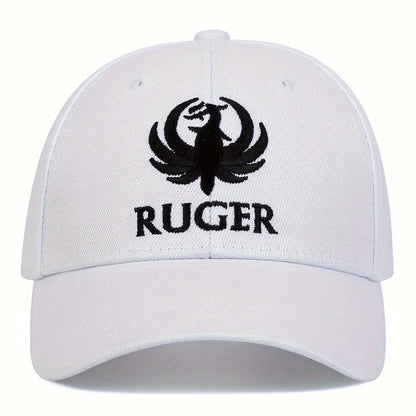 Унисекс бейзболни шапки с бродерия с буквите „RUGER“ – пролетни и есенни шапки за на открито, регулируеми ежедневни шапки, шапки за слънцезащита, спортни шапки
