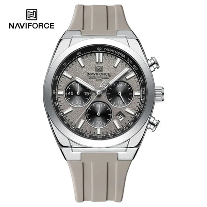 Ceas de mână pentru bărbați NAVIFORCE – Stil luxos și sportiv, mecanism cu cuarț, afișaj 24 de ore, fereastră pentru dată, cronograf, rezistent la apă – Idei de cadouri pentru bărbați