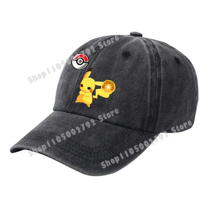 Pokemons Baseball Caps Pikachu Kawaii Anime Figures Sunshade Hats Summer Outdoor Parent Child Sunhat Trendy Duck Tongue Cap Gift