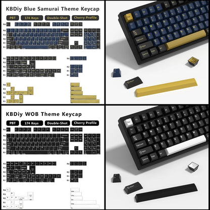 KBDiy 174 tasti/set keycap PBT GMK Apollo double shot minimalisti profilo ISO Cherry per tastiera meccanica da gaming compatibile MX
