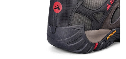 HIKEUP Hiking Shoes Mens Winter Climbing Trekking Sneakers for Men Leather Breathable Outdoor Anti-skid Sports Work Man Shoes