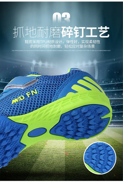 Personality Stylish And Comfortable Boys Girls Training Game Sneakers Indoor Outdoor Lawn Youth Student Soccer Shoes 29-39#