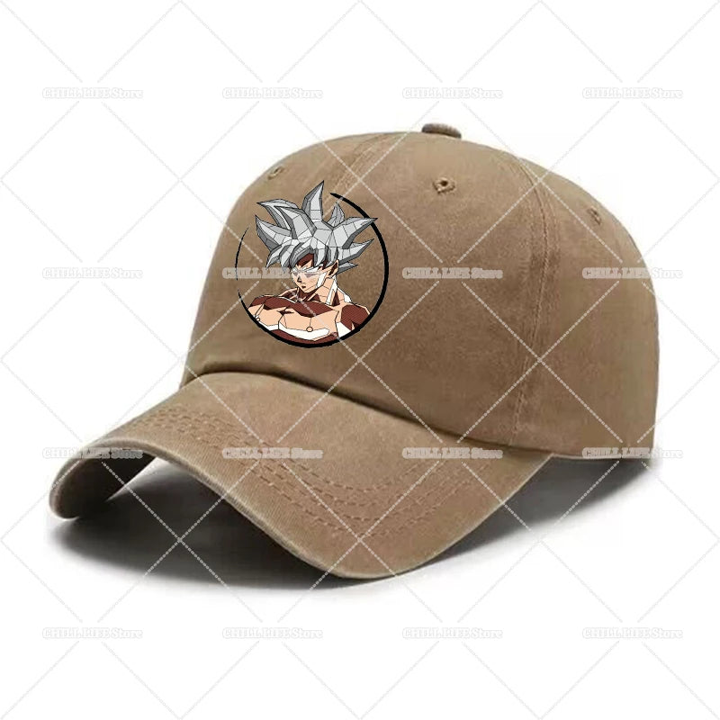 Anime Dragons Ball Men Washed Baseball Cap Son Goku Adults Retro Peaked Cap Outdoor Sport Hip-hop Dad Hat Unisex Mesh Sunhat
