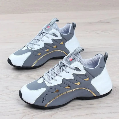 Ténis casuais para homem, leves, macios e respiráveis, vulcanizados, em couro macio, Zapatillas De Mujer