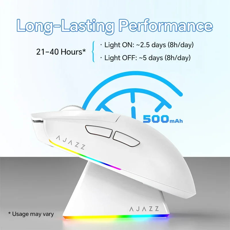 Bezdrátová herní myš AJAZZ AJ139 V2 MC/AJ139 PRO se senzorem PAW3311/PAW3395, 12000DPI/26000DPI, 500mAh, Bluetooth myš pro PC