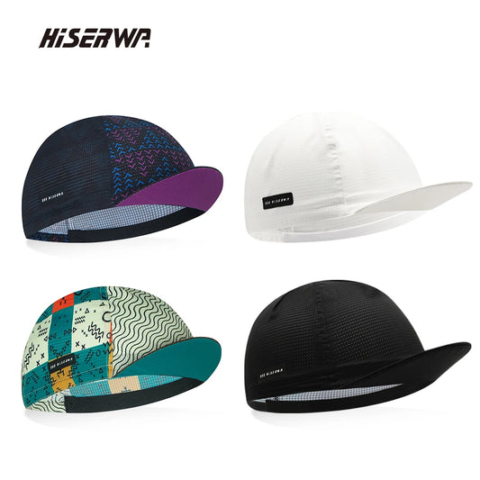 Hiserwa Cycling Cap Men Women Breathable Quick Dry Bike Hat Summer Sun Protection Lightweight Bicycle Headwear MTB Cycling Cap