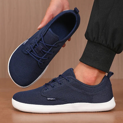 Atmungsaktive Sommer-Flachschuhe für Damen, leichte Mesh-Schuhe, bequeme Wanderschuhe, Herren-Schuhe für breite Füße, weiche Sohle, Freizeitkleidung, Barfuß