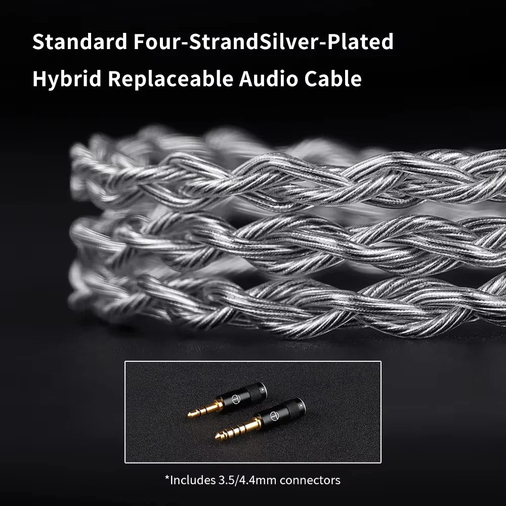 TRN SHELL 4DD+1 Planar Hybrid Drivers In-Ear Earphone IEM 0.78mm Detachable Cable Wired HIFI Music Earbuds Nozzle Design Headset