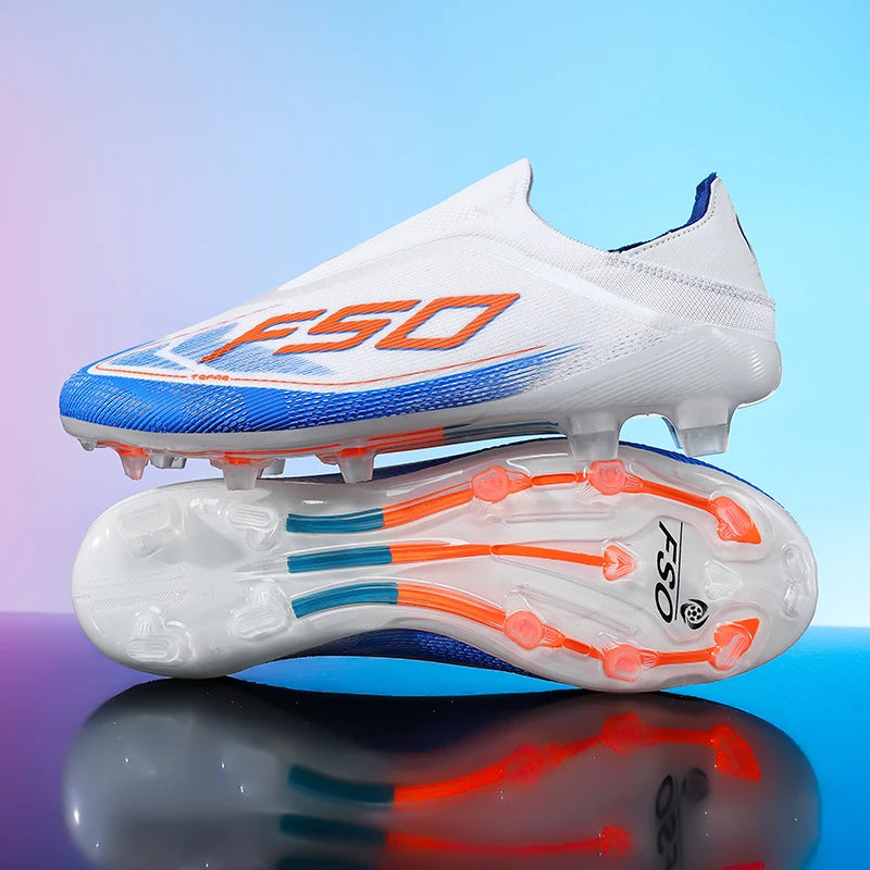 Nouvelles chaussures de football pour hommes, idéales pour les matchs en salle, chaussures de football légères et très vendues, crampons de haute qualité pour terrain en herbe, baskets mi-hautes antidérapantes pour l'ex