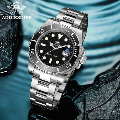 Orologio ADDIESDIVE in acciaio inox da uomo, al quarzo, stile business e casual europeo e americano, impermeabile, per sport outdoor